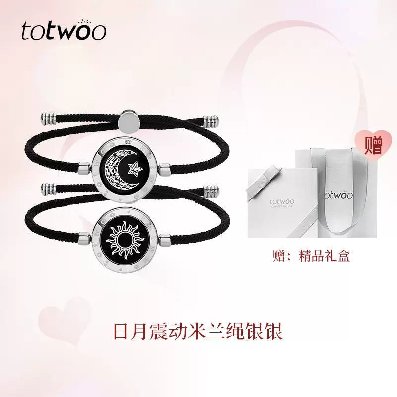 Smart Touch Couples Bracelet — Flash & Vibration Alert