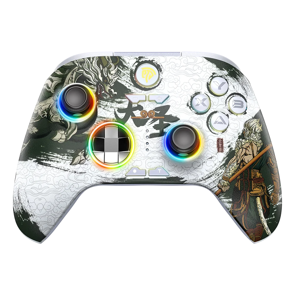 EasySMX X15 Wireless Gamepad Bluetooth Gaming Controller Compatible with PC/NS/TV/Phone/Steam RGB Hall Effect Black Myth Wukong