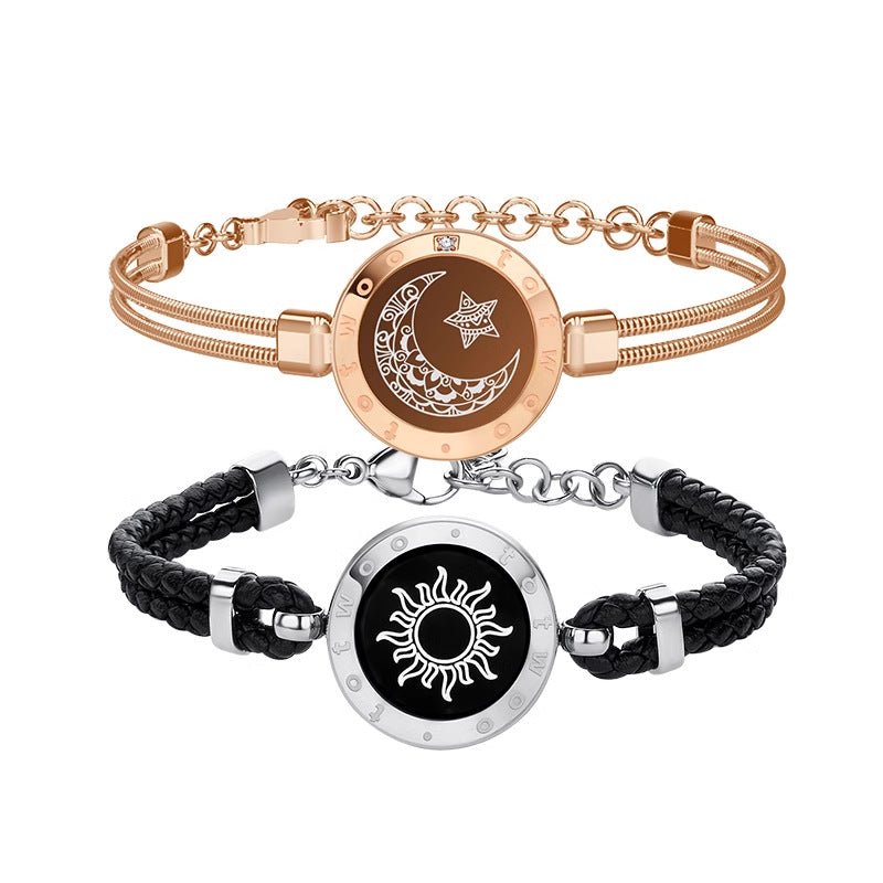 Smart Touch Couples Bracelet — Flash & Vibration Alert