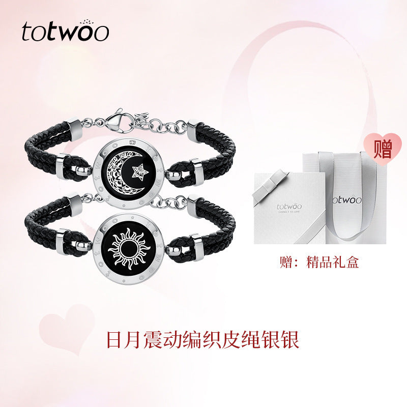 Smart Touch Couples Bracelet — Flash & Vibration Alert
