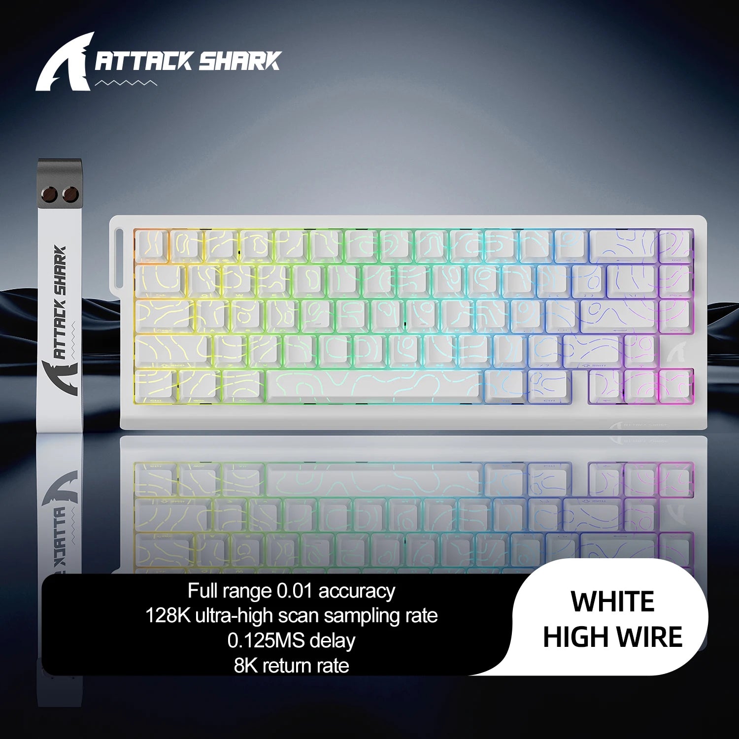 X68HE Magnetic Keyboard Red Wired Mechanical for Pro Gaming 0.01Mm Rapid Trigg 8000Hz Socd/Rs 0.125Ms 128K Rate