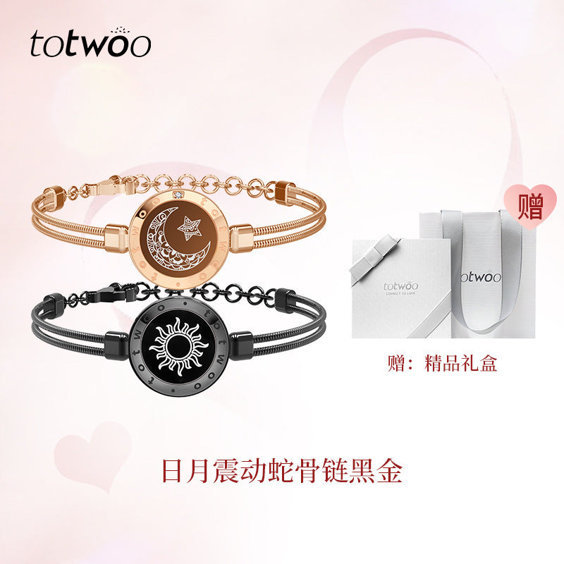 Smart Touch Couples Bracelet — Flash & Vibration Alert