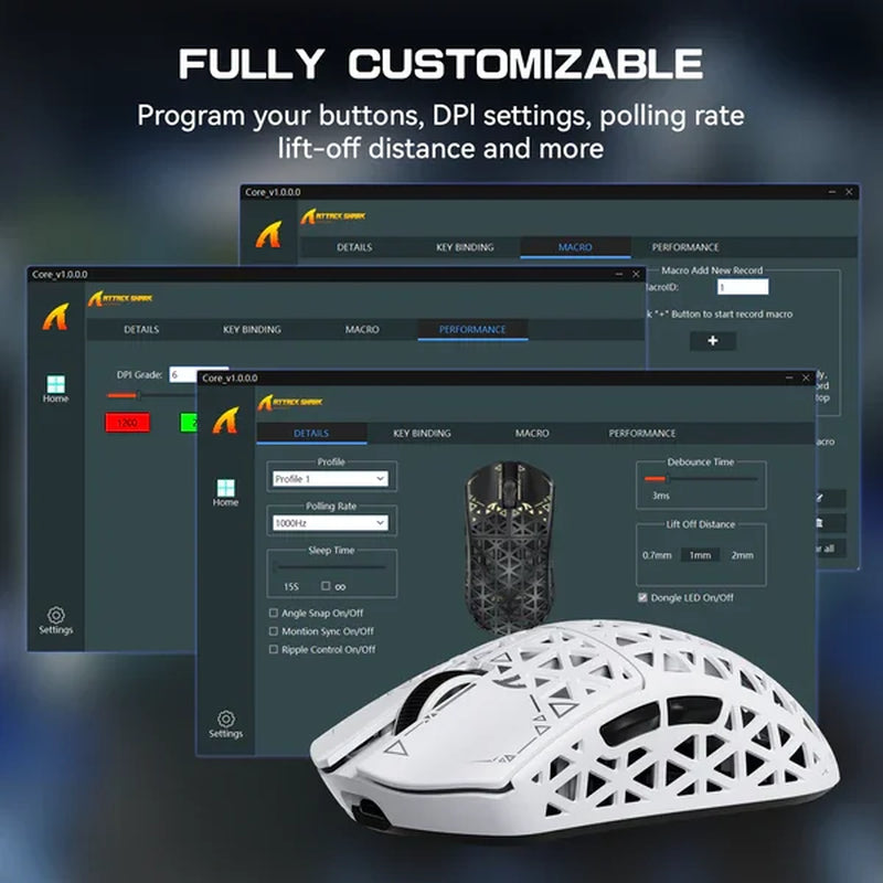 R5 Ultra Ergonomic Gaming Mouse 39G Carbon Fiber PAW3950MAX 42000DPI Wireless Mice for Laptop Gamer