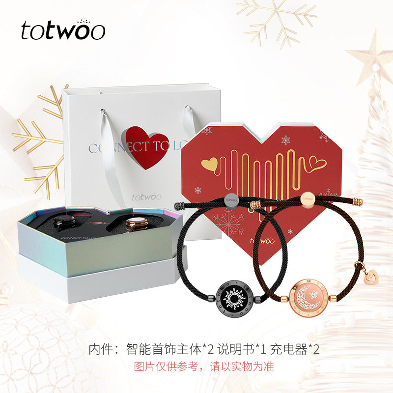 Smart Touch Couples Bracelet — Flash & Vibration Alert