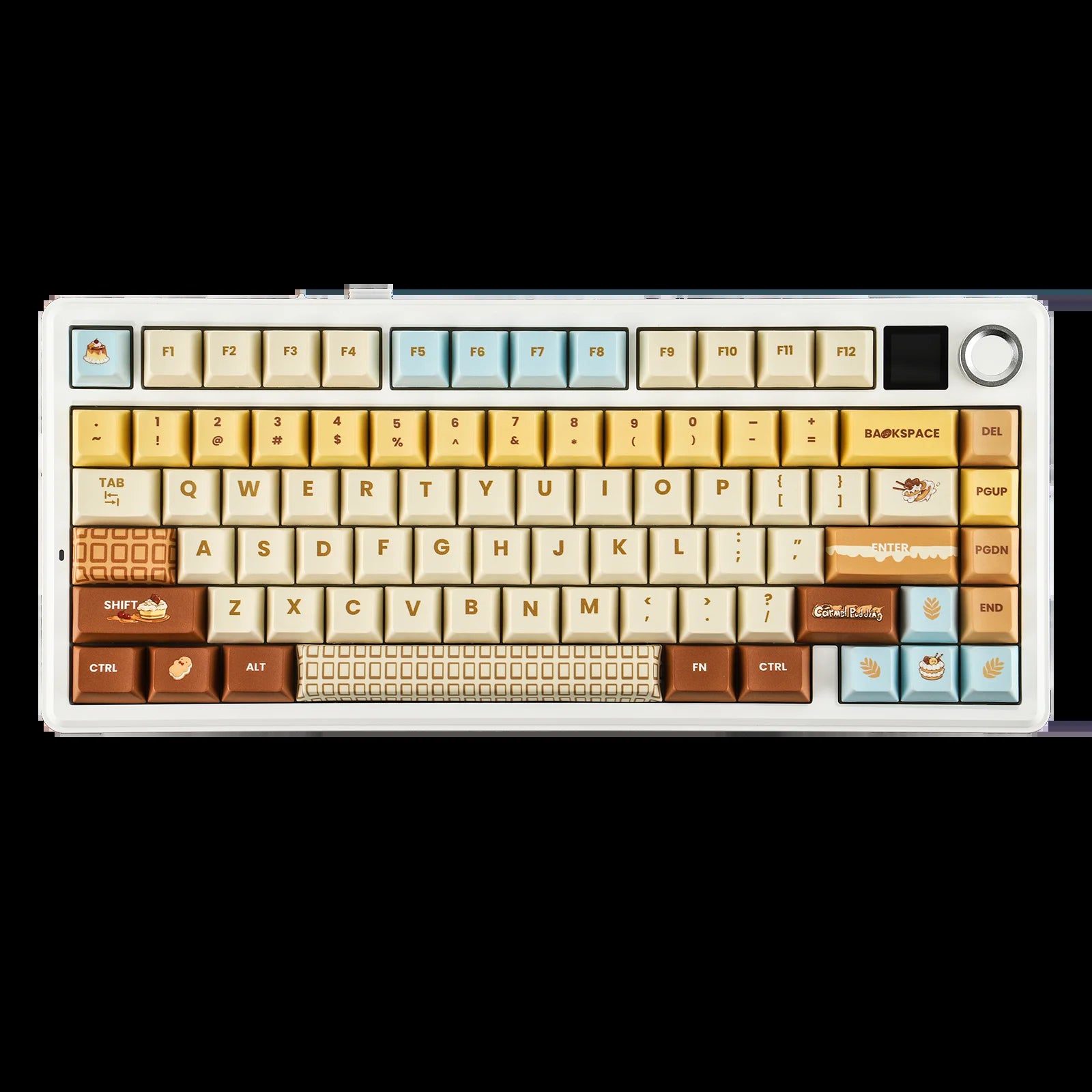 EPOMAKER X AULA F75 MAX Compact 75% ANSI Layout Wired/Bluetooth/2.4Ghz Wireless Mechanical Keyboard with TFT Screen and a Knob