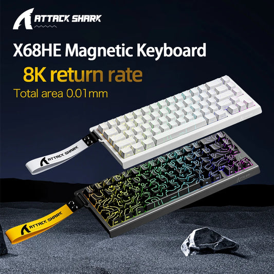 X68Pro He Magnetic Mechanical Keyboard for Pro Gaming 0.01mm Rapid Trigg 8000Hz SOCD/Rs 0.125ms 128K Rate
