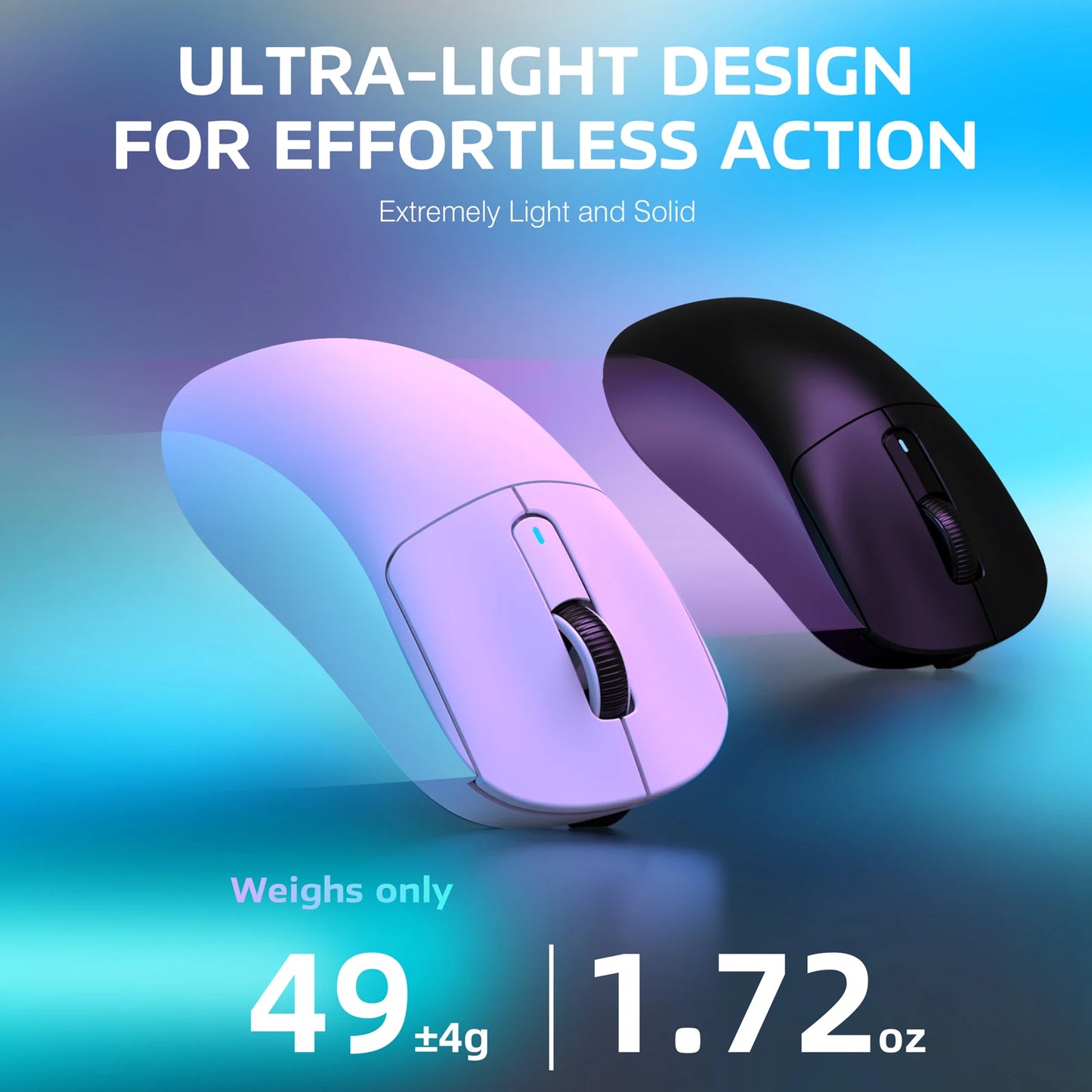 X3 Wireless Gaming Mouse – 49g Ergonomic, PAW3395 26K DPI, Triple Mode, Programmable
