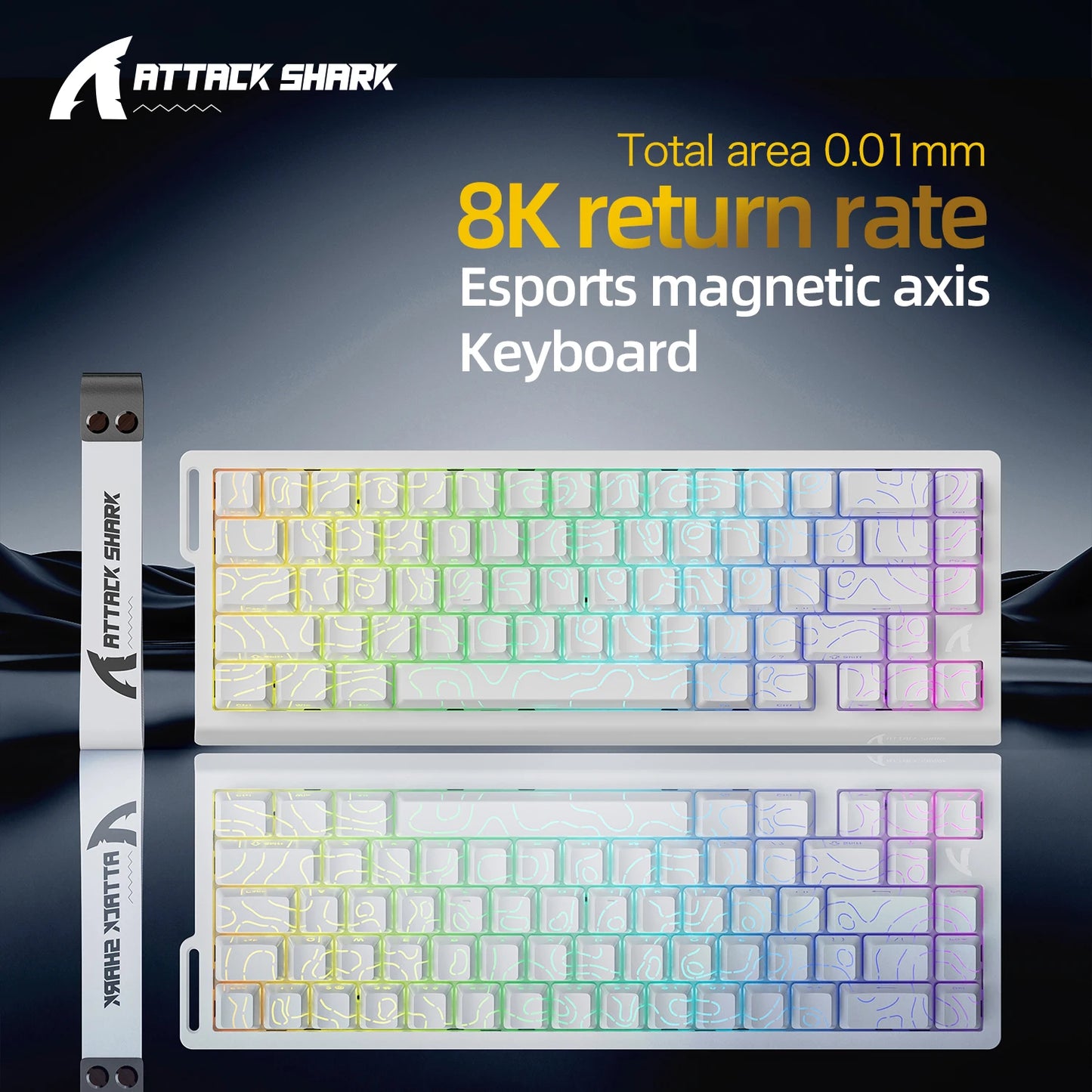 X68Pro He Magnetic Mechanical Keyboard for Pro Gaming 0.01mm Rapid Trigg 8000Hz SOCD/Rs 0.125ms 128K Rate