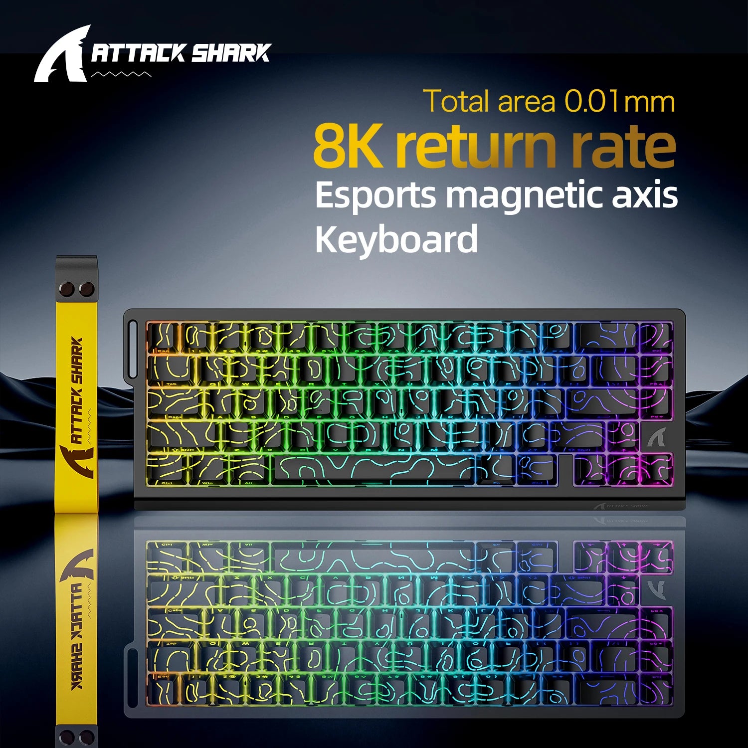 X68HE Magnetic Keyboard Red Wired Mechanical for Pro Gaming 0.01Mm Rapid Trigg 8000Hz Socd/Rs 0.125Ms 128K Rate