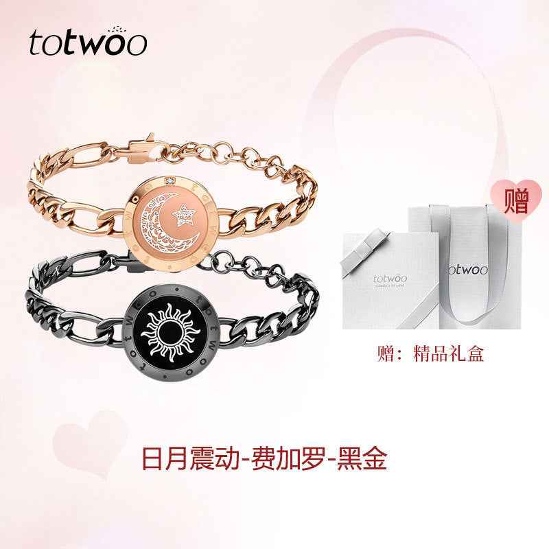 Smart Touch Couples Bracelet — Flash & Vibration Alert