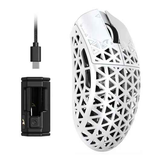 R5 Ultra Ergonomic Gaming Mouse 39G Carbon Fiber PAW3950MAX 42000DPI Wireless Mice for Laptop Gamer