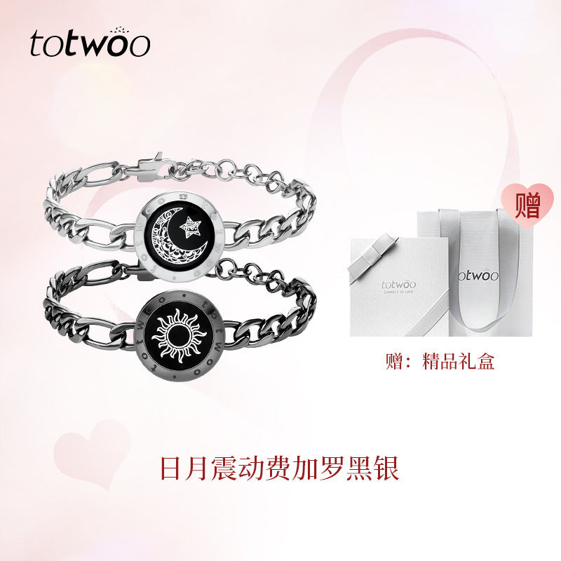 Smart Touch Couples Bracelet — Flash & Vibration Alert