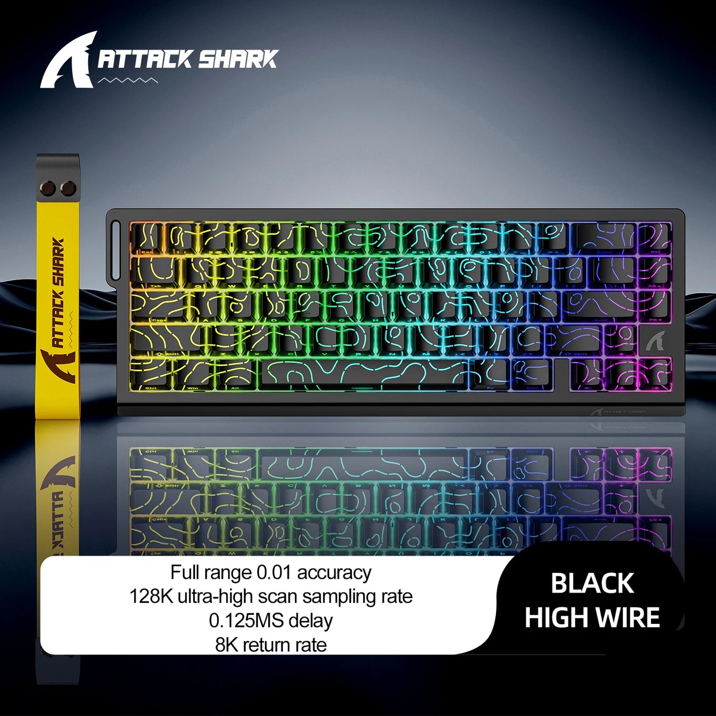 X68HE Magnetic Keyboard Red Wired Mechanical for Pro Gaming 0.01Mm Rapid Trigg 8000Hz Socd/Rs 0.125Ms 128K Rate