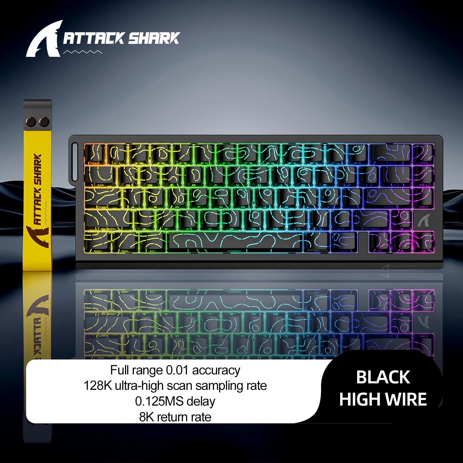 X68HE Magnetic Keyboard Red Wired Mechanical for Pro Gaming 0.01Mm Rapid Trigg 8000Hz Socd/Rs 0.125Ms 128K Rate