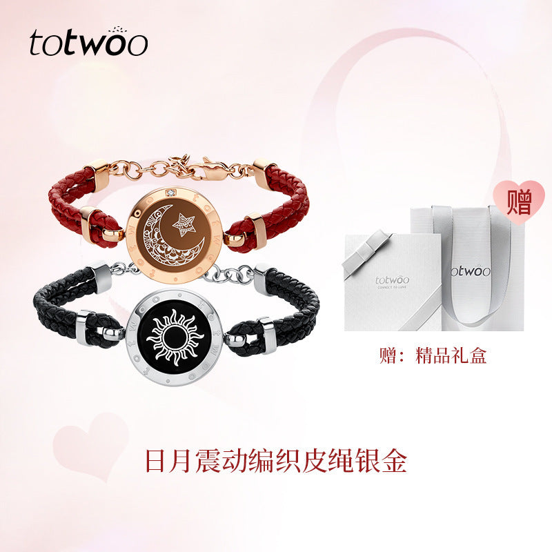 Smart Touch Couples Bracelet — Flash & Vibration Alert